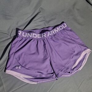 Under Armour Women's SMALL Play Up 3.0 Shorts - Purple 3" Inseam Active‎ Workout